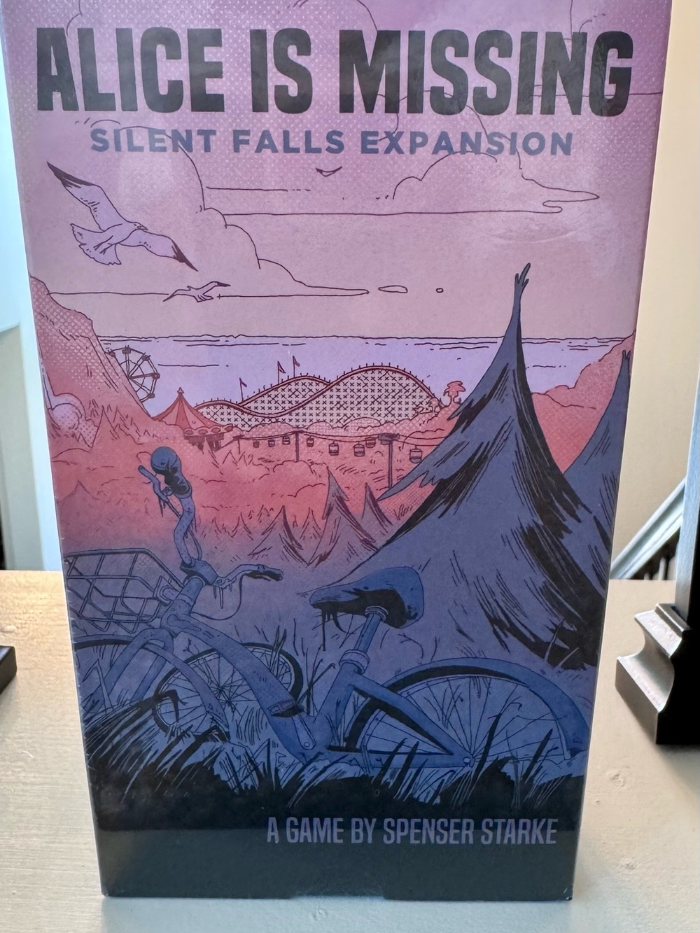 Alice Is Missing: Silent Falls Expansion - Illustrated Pink/Purple Game Art